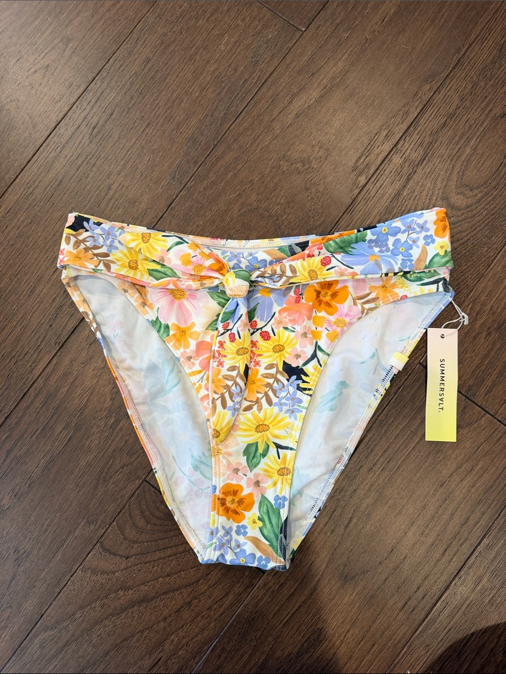 Summersalt The Tie Belt High Leg Mid Rise Bottom Size 4 NWT - C70-026